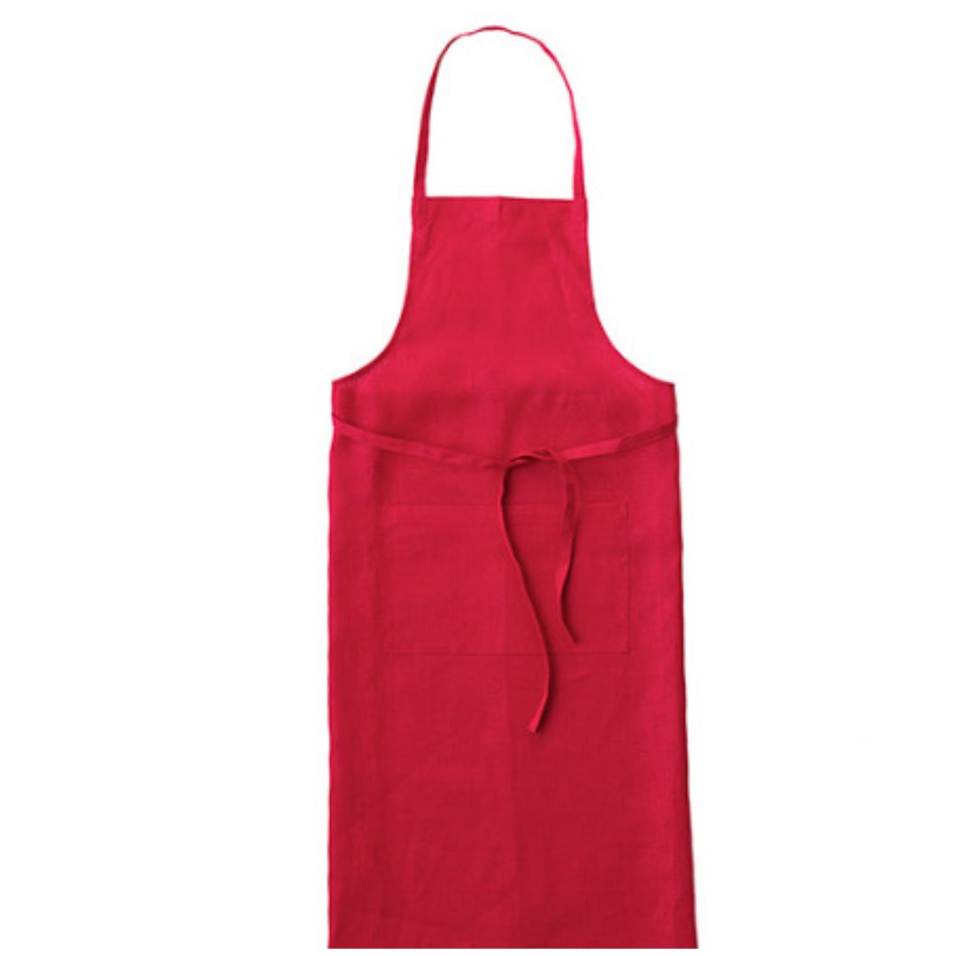 fog linen work リネンフルエプロン ポピーレッド